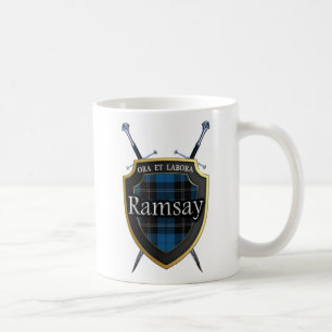 Clan Ramsay Tartan Shield en Zwaarden Koffiemok