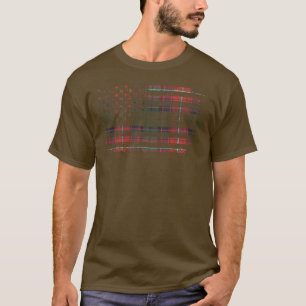 Clan Rattray van Lude Schotse tartan US vlag kilt T-shirt