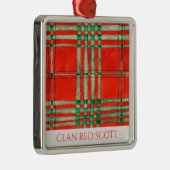 CLAN RED SCOTT Premium Square Ornament (Rechts)