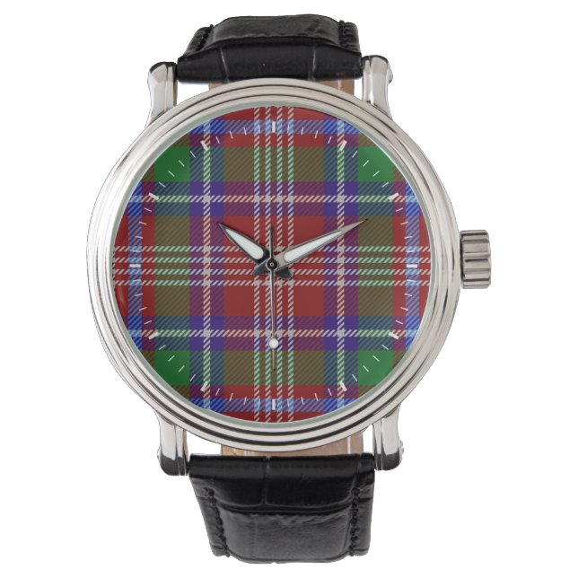 Clan Ritchie Tartan Horloge (Voorkant)