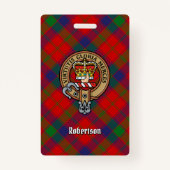 Clan Robertson Crest over Tartan Badge (Voorkant)