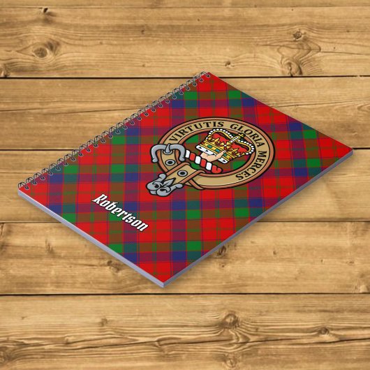 Clan Robertson Crest over Tartan Notitieboek