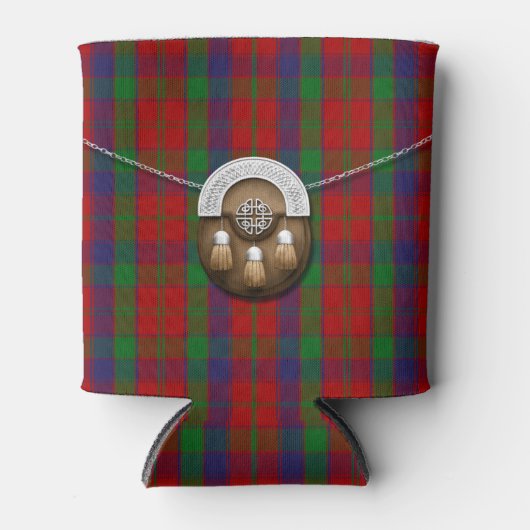 Clan Robertson Tartan en Sporran Blikjeskoeler (Voorkant)