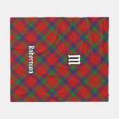 Clan Robertson Tartan Fleece Deken (Voorkant (Horizontaal))