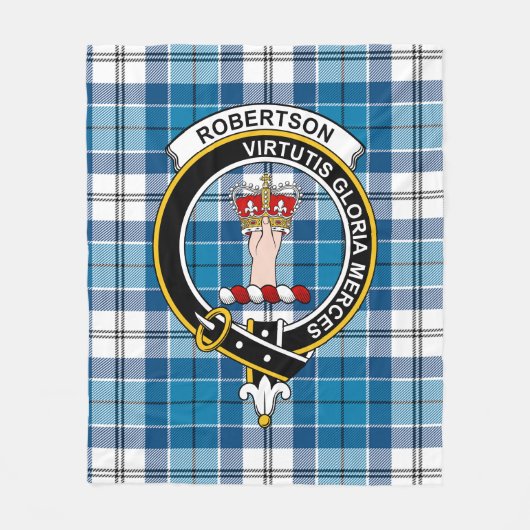 Clan Robertson Tartan Pset Fleece Deken (Voorkant)