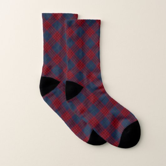 Clan Robinson Tartan Navy Blue and Red Plaid (Paire)