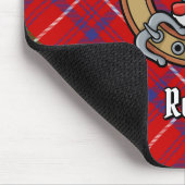 Clan Roos Crest over Tartan Muismat (Hoek)