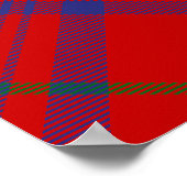 Clan Roos Crest over Tartan Poster (Hoek)