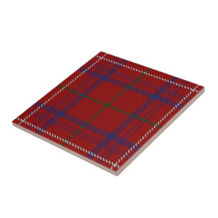 Clan Roos Scottish Expressions Modern Red Tartan Tegeltje