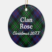 Clan Roos Scottish Hunting Tartan Keramisch Ornament (Links)