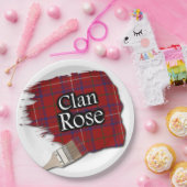 Clan Roos Scottish Tartan Paint Brush Papieren Bordje (Feest)