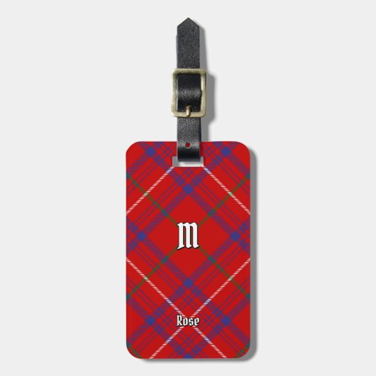 Clan Roos Tartan Bagagelabel (Voorkant verticaal)