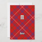 Clan Roos Tartan Kaart (Voorkant)