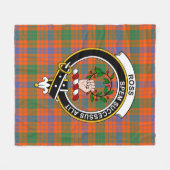 Clan Ross Ancient Tartan Pset Fleece Deken (Voorkant (Horizontaal))