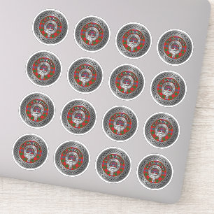 Clan Ross Crest & Tartan Knot Sticker