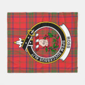Clan Ross Modern Tartan Pset Fleece Deken (Voorkant (Horizontaal))