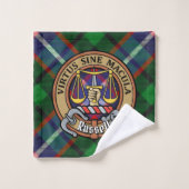Clan Russell Crest over Tartan (Gant de toilette)