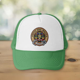 Clan Russell Crest over tartan Trucker Pet
