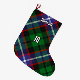 Clan Russell Tartan Grote Kerstsok