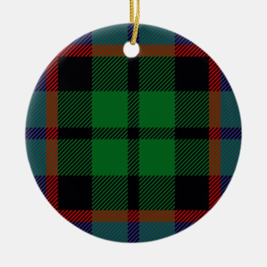 Clan Russell Tartan Keramisch Ornament (Voorkant)