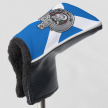 Clan Ruthven Crest & Tartan op Saltire