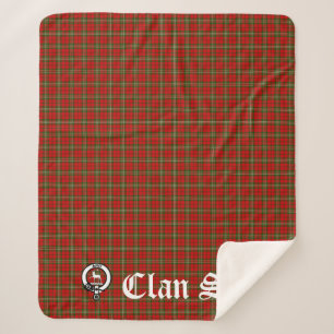 Clan Scott Crest Badge en Tartan Sherpa Deken
