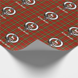 Clan Scott Crest Badge & Tartan Cadeaupapier