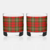 Clan Scott Crest Badge & Tartan  Whisky Glas (Rechts)