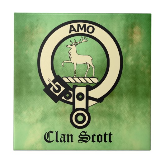 Clan Scott Crest Badge Tegeltje (Voorkant)