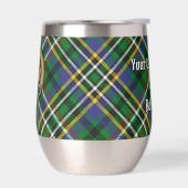 Clan Scott Crest over Green Tartan (Links)