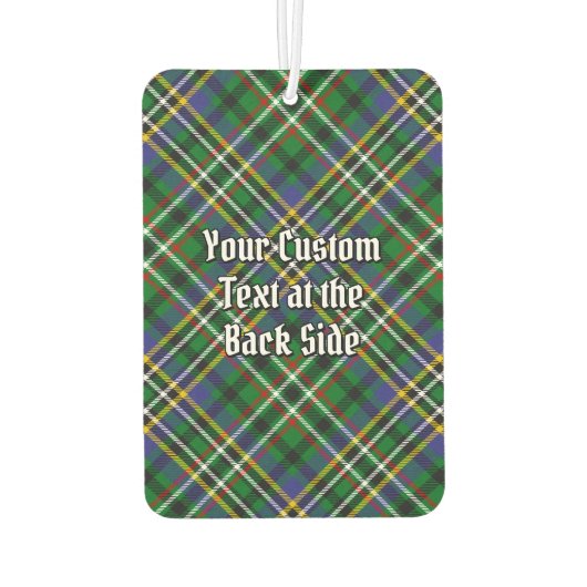 Clan Scott Crest over Green Tartan Air Freshener Luchtverfrisser (Achterkant)