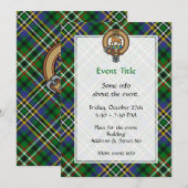 Clan Scott Crest over Green Tartan Kaart (Voorkant / Achterkant)