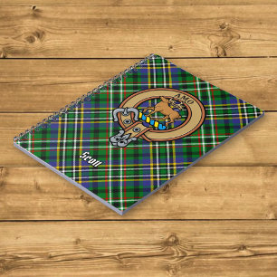 Clan Scott Crest over Green Tartan Notitieboek