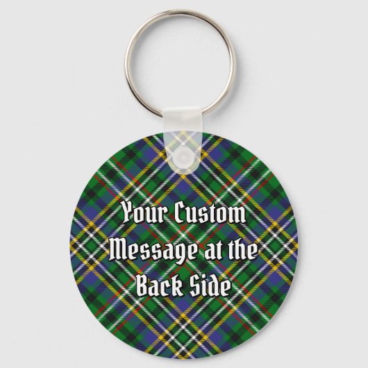 Clan Scott Crest over Green Tartan Sleutelhanger (Achterkant)