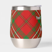 Clan Scott Crest over Red Tartan (Links)