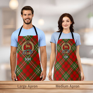 Clan Scott Crest over Red Tartan Schort