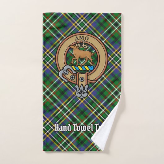 Clan Scott Crest sur Green Tartan (Serviette à main)