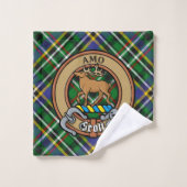 Clan Scott Crest sur Green Tartan (Gant de toilette)