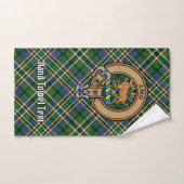 Clan Scott Crest sur Green Tartan (Serviette à main)