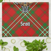 Clan Scott Crest sur la serviette de cuisine Tarta (Plié)