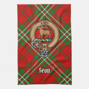 Clan Scott Crest sur la serviette de cuisine Tarta