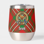 Clan Scott Crest sur Red Tartan (Avant)