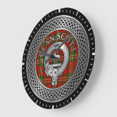 Clan Scott Crest & Tartan Knot Large Clock Grote Klok (Hoek)
