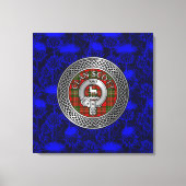 Clan Scott Crest & Tartan Knot op Thistle Canvas Afdruk (Voorkant)