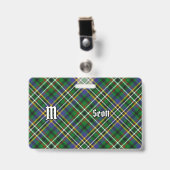 Clan Scott Green Tartan Badge (Front with Clip)
