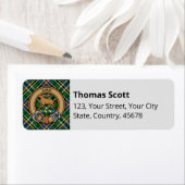 Clan Scott Green Tartan Étiquette (En situation)
