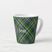 Clan Scott Green Tartan Latte Mug (Angle droit)
