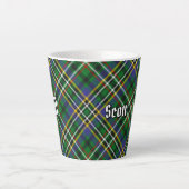 Clan Scott Green Tartan Latte Mug (Devant)