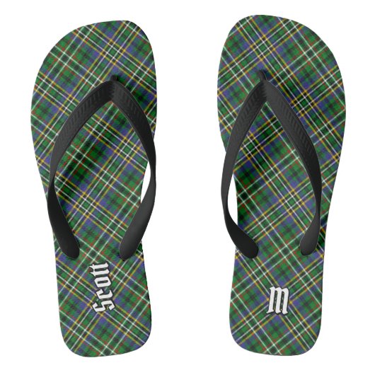 Clan Scott Green Tartan Teenslippers (Voetbed)