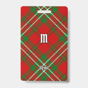 Clan Scott Red Tartan Badge